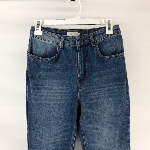 ALC Malone‎ Pant Jean Straight Leg Jeans Size 2 High Rise Turkey - Picture 3 of 9